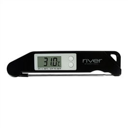 River ACK-001 Termómetro de Cocina para Alimentos Negro con Pantalla LCD y Sensor Plegable