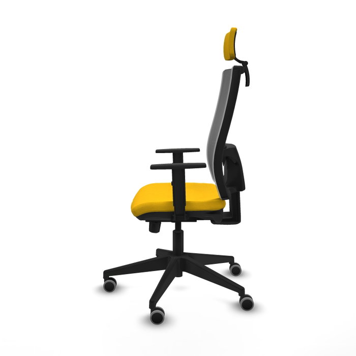 PIQUERAS Y CRESPO Silla de oficina Horna Sincro/Traslack Amarillo/Gris