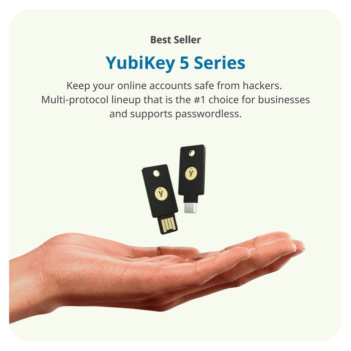 YUBICO YubiKey 5 NFC Llave de Seguridad USB-A, NFC, FIDO U2F, FIDO 2, Negro