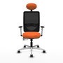 PIQUERAS Y CRESPO Silla de oficina Zulema Naranja y Negro