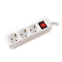 Regleta de 3 salidas con interruptor 19.99.1079, blanco, 10 m