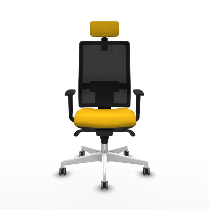 PIQUERAS Y CRESPO Silla de oficina Horna con mecanismo Sincro, Amarillo y Negro PIQUERAS Y CRESPO Silla de oficina Horna con mecanismo Sincro, Amarillo y Negro