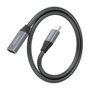 Aisens Cable USB 3.2 Gen 2x2 Aluminio USB-C Macho a USB-C Hembra, 20Gbps, 100W, 1.5m, Gris