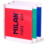 Milan Cuaderno Espiral A4 Nata® 624 Pack de 3 Unidades Surtidas