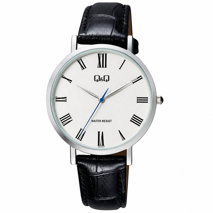Q&Q Reloj QA20J307Y con esfera blanca y correa negra Q&Q Reloj QA20J307Y con esfera blanca y correa negra