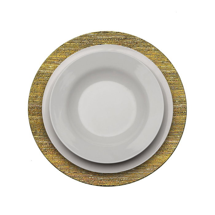 Versa Bajoplato Dorado 33 cm x 33 cm (6 Unidades)