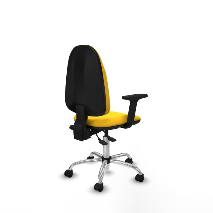 PIQUERAS Y CRESPO Silla de oficina Algarra con mecanismo Asincro, Amarillo