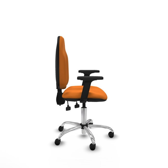 PIQUERAS Y CRESPO Silla de oficina Algarra Naranja con Brazos 2D