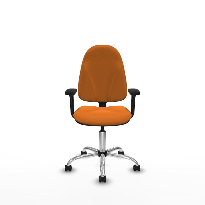 PIQUERAS Y CRESPO Silla de oficina Algarra Naranja con Brazos 2D