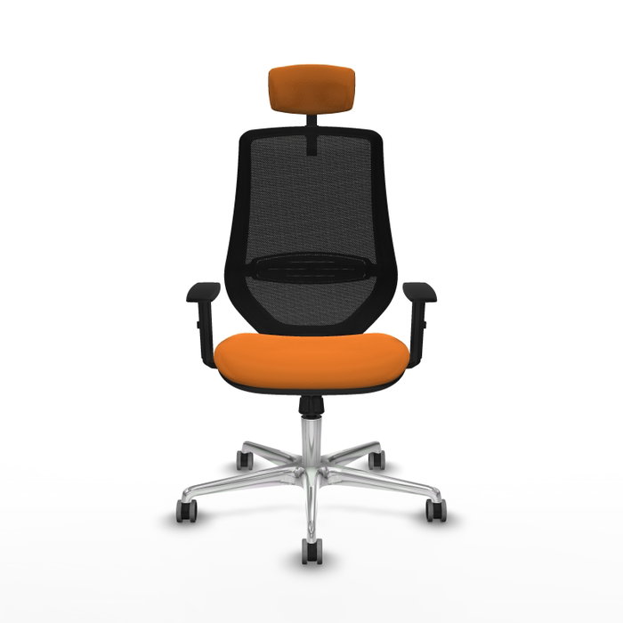 PIQUERAS Y CRESPO Silla de oficina Mardos con mecanismo Sincro, Naranja y Negro