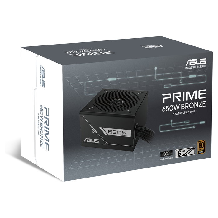 ASUS PRIME-650B-BLACK Fuente de alimentación 650W 80+ Bronze certificada negro ASUS PRIME-650B-BLACK Fuente de alimentación 650W 80+ Bronze certificada negro