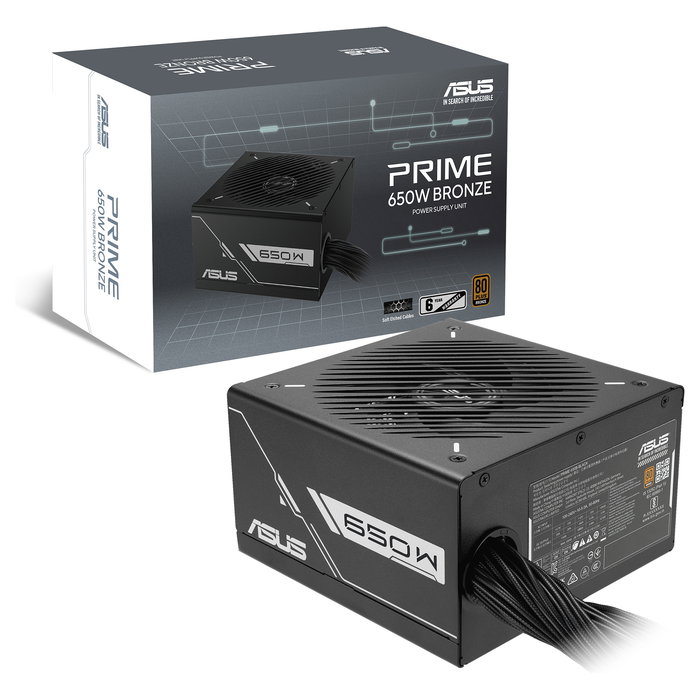 ASUS PRIME-650B-BLACK Fuente de alimentación 650W 80+ Bronze certificada negro ASUS PRIME-650B-BLACK Fuente de alimentación 650W 80+ Bronze certificada negro