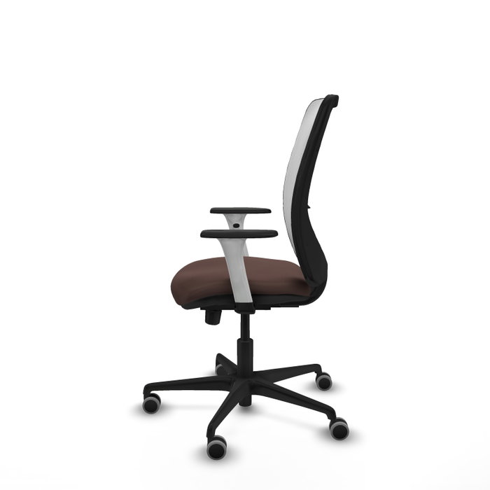 PIQUERAS Y CRESPO Silla de oficina Zulema con mecanismo Sincro/Traslack, Marrón oscuro y Blanco PIQUERAS Y CRESPO Silla de oficina Zulema con mecanismo Sincro/Traslack, Marrón oscuro y Blanco