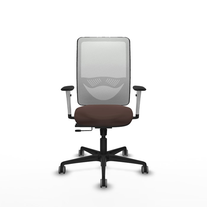 PIQUERAS Y CRESPO Silla de oficina Zulema con mecanismo Sincro/Traslack, Marrón oscuro y Blanco PIQUERAS Y CRESPO Silla de oficina Zulema con mecanismo Sincro/Traslack, Marrón oscuro y Blanco