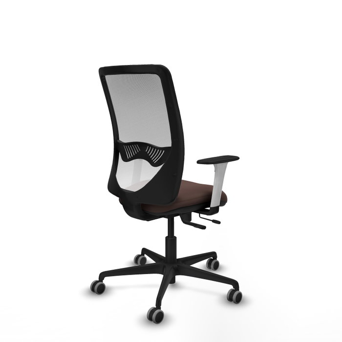 PIQUERAS Y CRESPO Silla de oficina Zulema con mecanismo Sincro/Traslack, Marrón oscuro y Blanco PIQUERAS Y CRESPO Silla de oficina Zulema con mecanismo Sincro/Traslack, Marrón oscuro y Blanco