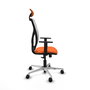 PIQUERAS Y CRESPO Silla de oficina Motilla Naranja y Blanco