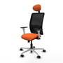 PIQUERAS Y CRESPO Silla de oficina Zulema Naranja y Negro con Mecanismo Sincro
