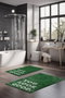 Mijölnir CT-5415 Juego de Alfombrillas de Baño 2 Piezas, Poliéster, Antideslizante, Antibacteriano, Lavable a Máquina, 40x60 cm y 60x100 cm