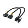 Aisens A131-0165 Cable de alimentación para tarjeta gráfica 2x Molex a PCI-E 6+2 pin