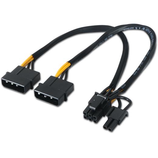 Aisens A131-0165 Cable de alimentación para tarjeta gráfica 2x Molex a PCI-E 6+2 pin Aisens A131-0165 Cable de alimentación para tarjeta gráfica 2x Molex a PCI-E 6+2 pin