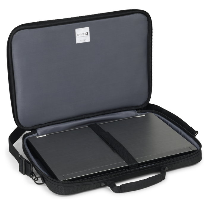 Dicota Maletín para Portátil BASE XX D31794, Bolsa Tipo Concha hasta 35.8 cm (14.1"), Negro Poliéster, Con Tirante de Hombro