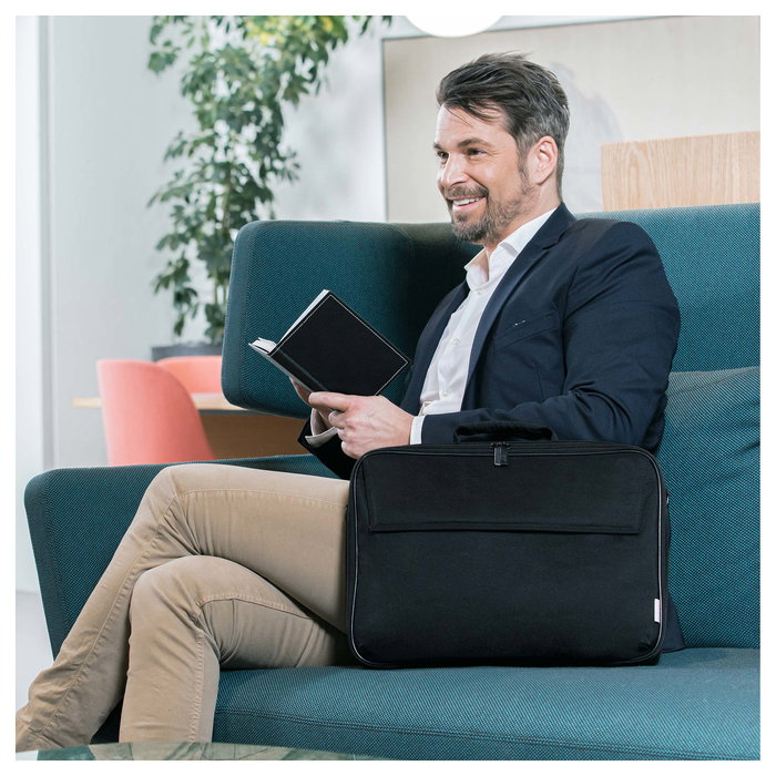 Dicota Maletín para Portátil BASE XX D31794, Bolsa Tipo Concha hasta 35.8 cm (14.1"), Negro Poliéster, Con Tirante de Hombro