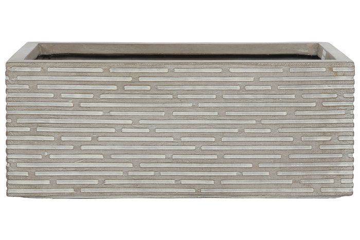 DKD Home Decor Jardinera Terraza Y Jardin Beige 37.5 x 37.5 x 74.5 cm Set de 3