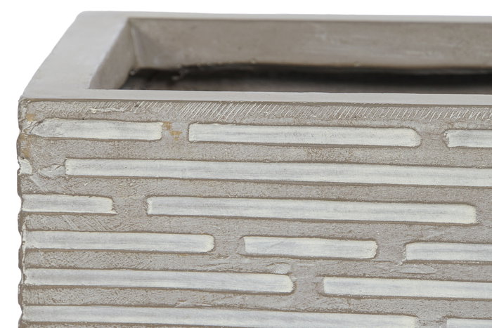 DKD Home Decor Jardinera Terraza Y Jardin Beige 37.5 x 37.5 x 74.5 cm Set de 3