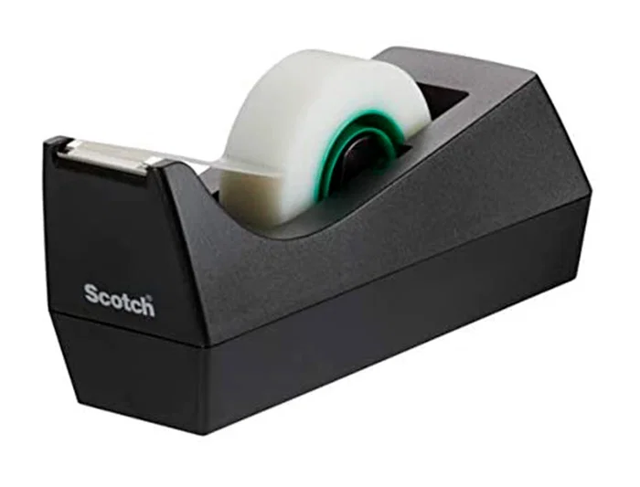 Scotch Dispensador Portarrollos C38 Negro + 3 Cinta Mágica 900