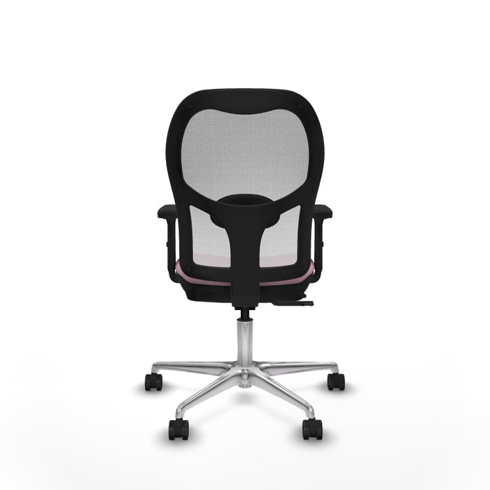 PIQUERAS Y CRESPO Silla de oficina Jorquera Rosa y Blanco con mecanismo Sincro/Traslack