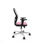 PIQUERAS Y CRESPO Silla de oficina Jorquera Rosa y Blanco con mecanismo Sincro/Traslack