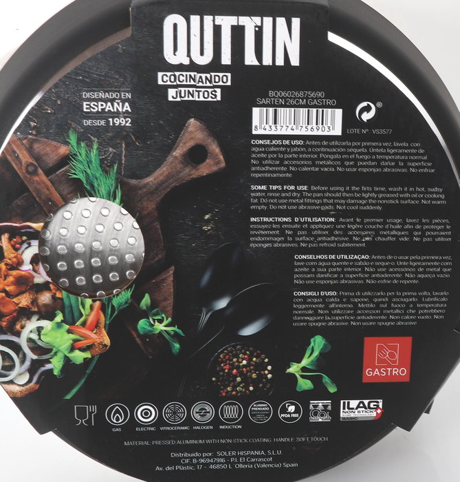 Quttin Sartén Gastro 26cm