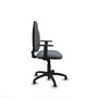 Silla de oficina Algarra con mecanismo Contacto permanente básico tapizada con Tela color Gris. Equipada con Base poliamida negra, Brazos 1Dy Topes