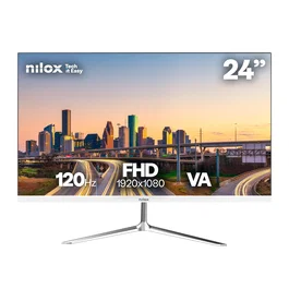 Nilox Monitor 24" FHD 120Hz VA 4ms 250cd/m² HDMI VGA VESA 75x75 Blanco NXM24FHD752