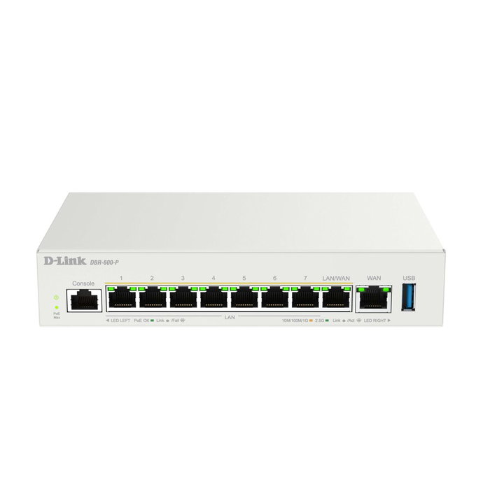 D-Link DBR-600-P Router Empresarial 2.5G PoE con VPN y Gestión Wi-Fi D-Link DBR-600-P Router Empresarial 2.5G PoE con VPN y Gestión Wi-Fi