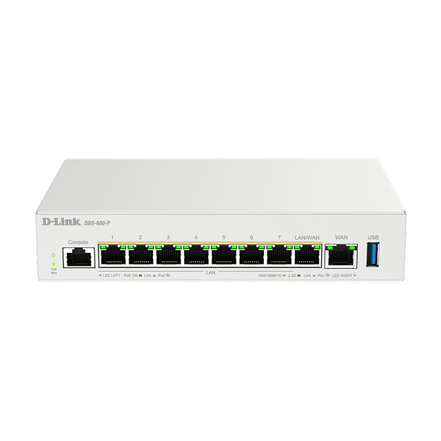 D-Link DBR-600-P Router Empresarial 2.5G PoE con VPN y Gestión Wi-Fi D-Link DBR-600-P Router Empresarial 2.5G PoE con VPN y Gestión Wi-Fi