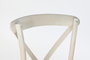 DKD Home Decor Set de 4 Sillas Crossback de Madera y Ratán en Blanco y Natural