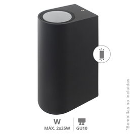 GSC Evolution Bañador pared Intra 2 luces GU10 Antracita