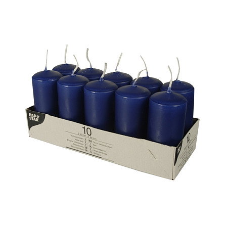 PAPSTAR Velas pilar 9 cm azul (10 piezas) PAPSTAR Velas pilar 9 cm azul (10 piezas)