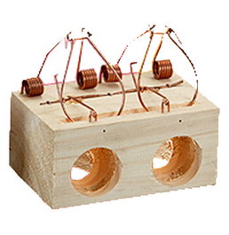 Ratoneras madera 2 agujeros pequeña Ø-28 mm