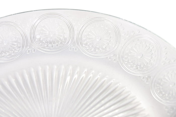 DKD Home Decor Set de 6 Platos Llanos de Cristal Mandala Transparente 25,4 cm DKD Home Decor Set de 6 Platos Llanos de Cristal Mandala Transparente 25,4 cm