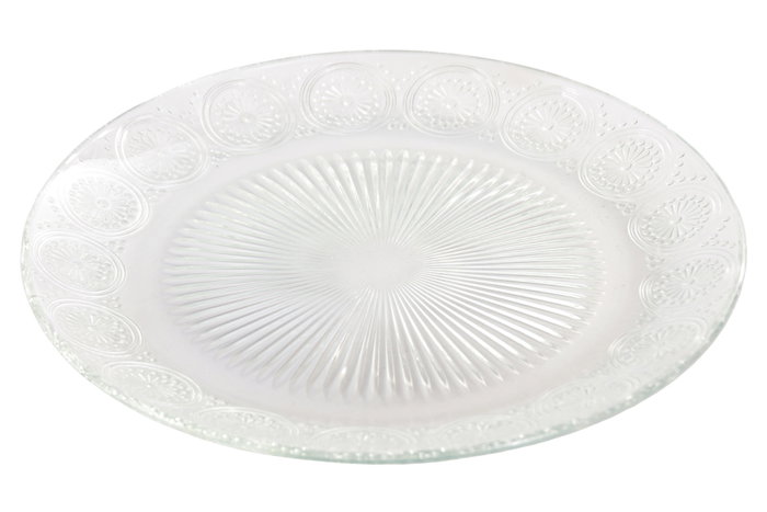 DKD Home Decor Set de 6 Platos Llanos de Cristal Mandala Transparente 25,4 cm DKD Home Decor Set de 6 Platos Llanos de Cristal Mandala Transparente 25,4 cm