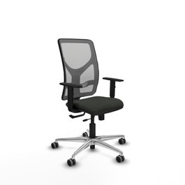 PIQUERAS Y CRESPO Silla de oficina Motilla con mecanismo Sincro/Traslack, Negro/Gris