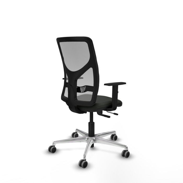 PIQUERAS Y CRESPO Silla de oficina Motilla con mecanismo Sincro/Traslack, Negro/Gris