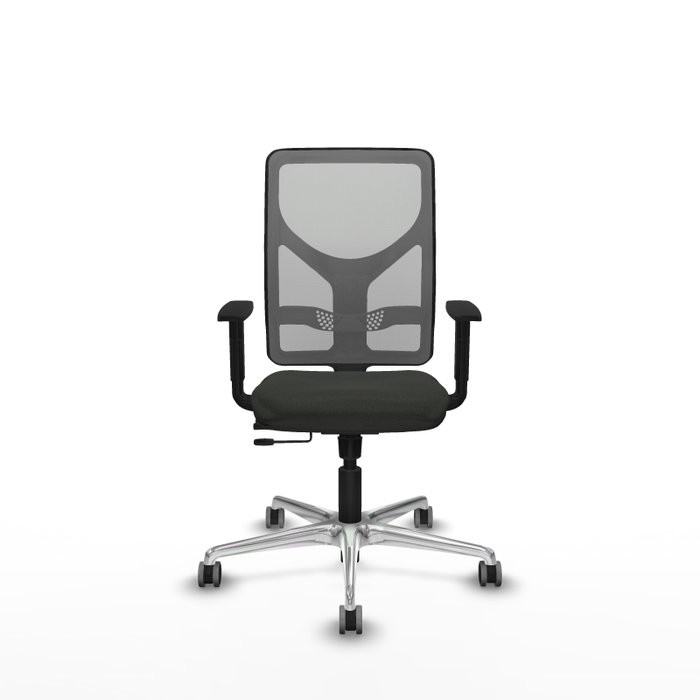 PIQUERAS Y CRESPO Silla de oficina Motilla con mecanismo Sincro/Traslack, Negro/Gris