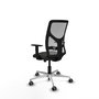 PIQUERAS Y CRESPO Silla de oficina Motilla con mecanismo Sincro/Traslack, Negro/Gris