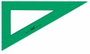 Cartabón verde 25 cm