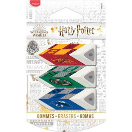 Maped Goma Harry Potter 3 Casas De Hogwarts Triangular En Blister De 3