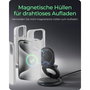 ICY BOX IB-SH101-CH Cargador Magnetizado Plegable 3 en 1 15W para Apple Watch, iPhone y AirPods con MagSafe, Cable USB-C de 1 m, Color Gris Antracita