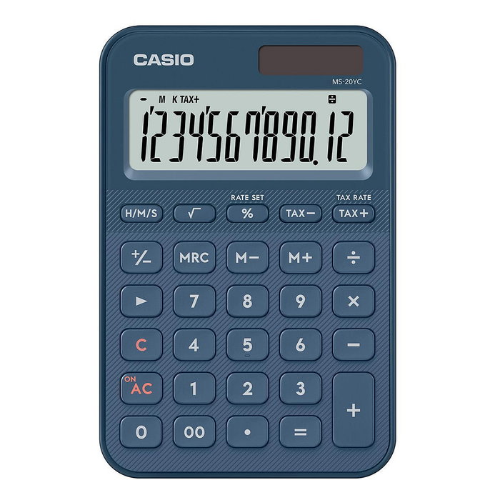 Casio MS-20YC-NY Calculadora de Sobremesa 12 Dígitos Azul Marino Casio MS-20YC-NY Calculadora de Sobremesa 12 Dígitos Azul Marino
